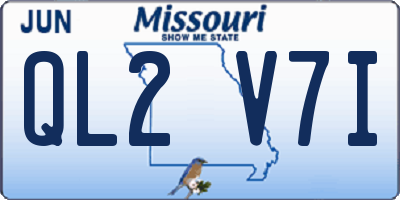 MO license plate QL2V7I