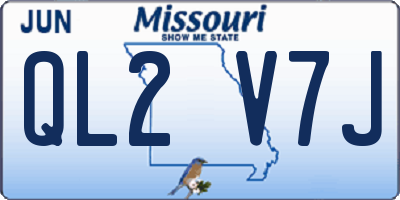 MO license plate QL2V7J