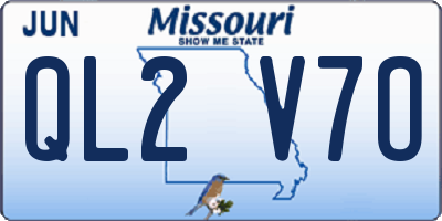 MO license plate QL2V7O