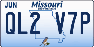 MO license plate QL2V7P