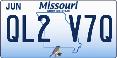 MO license plate QL2V7Q