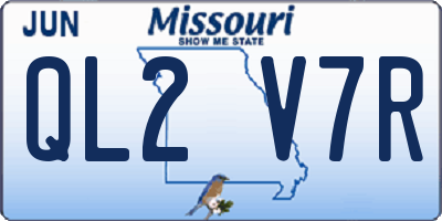 MO license plate QL2V7R