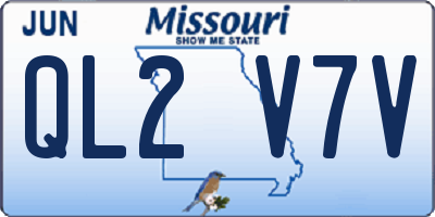 MO license plate QL2V7V