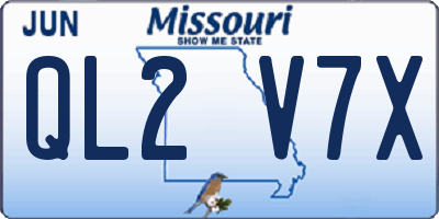MO license plate QL2V7X
