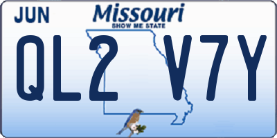 MO license plate QL2V7Y