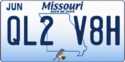 MO license plate QL2V8H