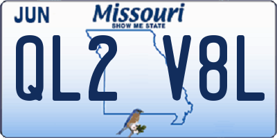 MO license plate QL2V8L