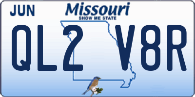 MO license plate QL2V8R