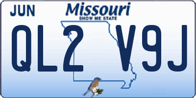MO license plate QL2V9J