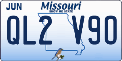 MO license plate QL2V9O