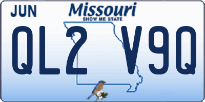 MO license plate QL2V9Q