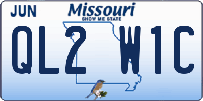 MO license plate QL2W1C