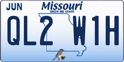 MO license plate QL2W1H