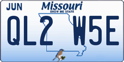 MO license plate QL2W5E