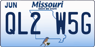 MO license plate QL2W5G
