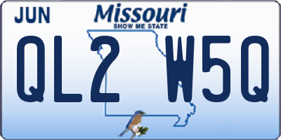 MO license plate QL2W5Q