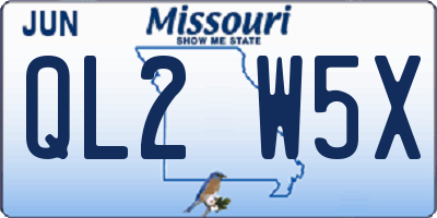 MO license plate QL2W5X