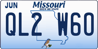 MO license plate QL2W6O