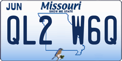 MO license plate QL2W6Q