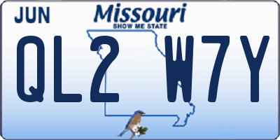 MO license plate QL2W7Y