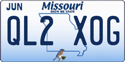 MO license plate QL2X0G