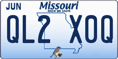 MO license plate QL2X0Q
