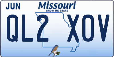 MO license plate QL2X0V
