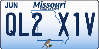 MO license plate QL2X1V
