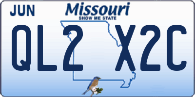 MO license plate QL2X2C