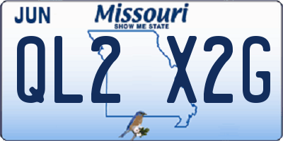 MO license plate QL2X2G
