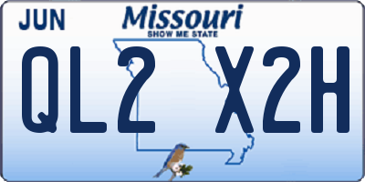 MO license plate QL2X2H