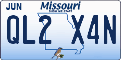 MO license plate QL2X4N