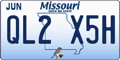 MO license plate QL2X5H