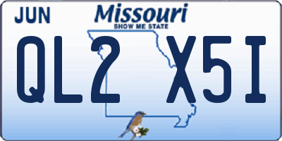 MO license plate QL2X5I