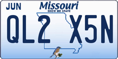 MO license plate QL2X5N