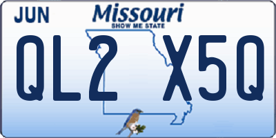 MO license plate QL2X5Q