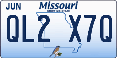 MO license plate QL2X7Q