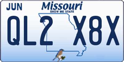 MO license plate QL2X8X
