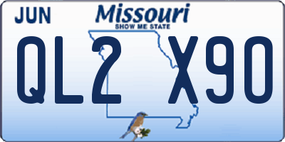 MO license plate QL2X9O