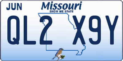 MO license plate QL2X9Y