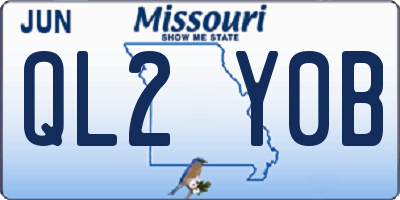 MO license plate QL2Y0B