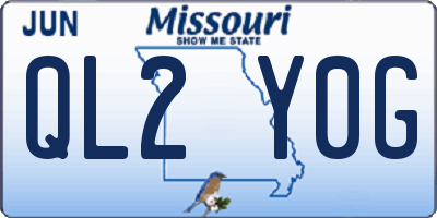 MO license plate QL2Y0G