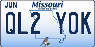 MO license plate QL2Y0K
