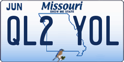 MO license plate QL2Y0L
