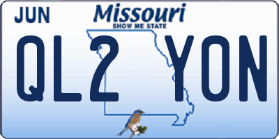 MO license plate QL2Y0N