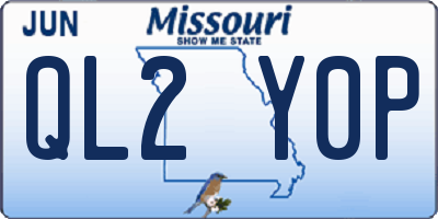 MO license plate QL2Y0P