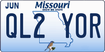 MO license plate QL2Y0R