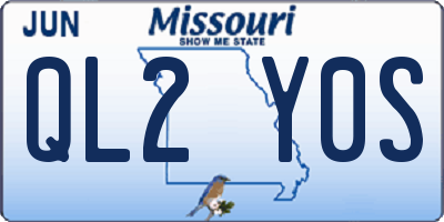 MO license plate QL2Y0S