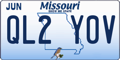 MO license plate QL2Y0V