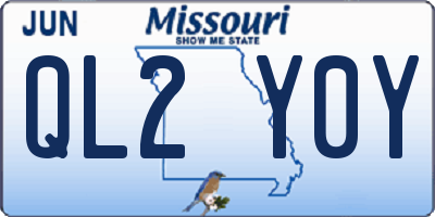 MO license plate QL2Y0Y